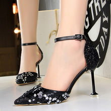 Load image into Gallery viewer, Heels Shoes Shiny Sequins