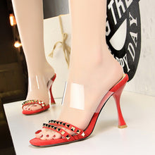 Load image into Gallery viewer, Heels Sandals Red