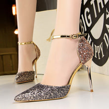 Load image into Gallery viewer, Heels Shoes Tinsel Sequins